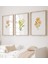 Mc Home Art Doğal Ahşap Çerçeveli Uv Baskı 3'lü Minimalist Çiçek Desenli Tablo Seti – Modern & Şık Duvar Dekoru 1