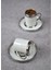 2 Kişilik 4 Parça Porselen Türk Kahve Fincan Takımı 110 ml Sılver See 4