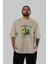 Avocado Avokado Ön Baskılı Oversize T-Shirt Erkek Kadın Pamuk Bisiklet Yaka Tişort 4