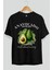Avocado Avokado Ön Baskılı Oversize T-Shirt Erkek Kadın Pamuk Bisiklet Yaka Tişort 2