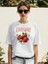 Strawberry Ön Baskılı Oversize T-Shirt Erkek Kadın Pamuk Bisiklet Yaka Tişort 1