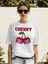 Cherry Cherries 10 Ön Baskılı Oversize T-Shirt Erkek Kadın Pamuk Bisiklet Yaka Tişort 1