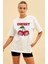 Cherry Cherries 10 Ön Baskılı Oversize T-Shirt Erkek Kadın Pamuk Bisiklet Yaka Tişort 2