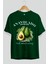 Avocado Avokado Ön Baskılı Oversize T-Shirt Erkek Kadın Pamuk Bisiklet Yaka Tişort 1