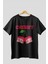 Cherry Cherries 10 Ön Baskılı Oversize T-Shirt Erkek Kadın Pamuk Bisiklet Yaka Tişort 1