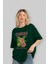 Guavas Ön Baskılı Oversize T-Shirt Erkek Kadın Pamuk Bisiklet Yaka Tişort 2