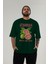 Guavas Ön Baskılı Oversize T-Shirt Erkek Kadın Pamuk Bisiklet Yaka Tişort 3