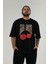 Mon Cherry Cherries Ön Baskılı Oversize T-Shirt Erkek Kadın Pamuk Bisiklet Yaka Tişort 4