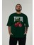 Theta Cherry Cherries Ön Baskılı Oversize T-Shirt Erkek Kadın Pamuk Bisiklet Yaka Tişort 3