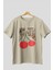 Mon Cherry Cherries Ön Baskılı Oversize T-Shirt Erkek Kadın Pamuk Bisiklet Yaka Tişort 1