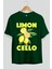 Limoncello Lemon Ön Baskılı Oversize T-Shirt Erkek Kadın Pamuk Bisiklet Yaka Tişort 1