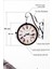 Büyük 45cm Sessiz Yuvarlak Çelik Çift Taraflı Cam Dikey İki Yönlü İstasyon Duvar Saati Station Clock 2