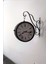 Büyük 45cm Sessiz Yuvarlak Çelik Çift Taraflı Cam Dikey İki Yönlü İstasyon Duvar Saati Station Clock 4