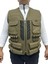 Avcı Yeleği - 50 Fişek Kapasiteli - Koyu Haki Üzerine Haki Kumaş - 12 Kalibre 1