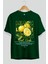 Lemon Ön Baskılı Yeşil Oversize T-Shirt Erkek Kadın Pamuk Bisiklet Yaka Tişort 2