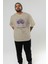 Blackberry Ön Baskılı Bej Oversize T-Shirt Erkek Kadın Pamuk Bisiklet Yaka Tişort 6