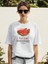 Watermelon Ön Baskılı Beyaz Oversize T-Shirt Erkek Kadın Pamuk Bisiklet Yaka Tişort 1