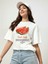 Watermelon Ön Baskılı Beyaz Oversize T-Shirt Erkek Kadın Pamuk Bisiklet Yaka Tişort 4
