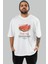 Watermelon Ön Baskılı Beyaz Oversize T-Shirt Erkek Kadın Pamuk Bisiklet Yaka Tişort 5