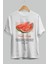 Watermelon Ön Baskılı Beyaz Oversize T-Shirt Erkek Kadın Pamuk Bisiklet Yaka Tişort 6