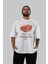 Watermelon Ön Baskılı Beyaz Oversize T-Shirt Erkek Kadın Pamuk Bisiklet Yaka Tişort 7