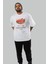 Watermelon Ön Baskılı Beyaz Oversize T-Shirt Erkek Kadın Pamuk Bisiklet Yaka Tişort 8