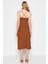 Shopeonly kahverengi Midi Triko Elbise 6