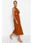 Shopeonly tarçın Cut Out Detaylı A-Line Maxi Örme Elbise 3