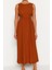 Shopeonly tarçın Cut Out Detaylı A-Line Maxi Örme Elbise 4