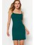 Shopeonly zümrüt Yeşili Mini Dokuma Elbise 2