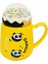 panda-kuş Figürlü Seramik Kupa Sarı-boncuk kapalı mug 3