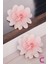 2'li Chiffon Flower Kız Çocuk Toka Seti Açık Pembe - Çiçekli Bebek Çocuk Saç Tokası Klips Pens Toka 1