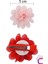 2'li Chiffon Flower Kız Çocuk Toka Seti Açık Pembe - Çiçekli Bebek Çocuk Saç Tokası Klips Pens Toka 3