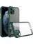 iPhone 11 Pro Max Kılıf Miami Şeffaf Silikon - Koyu Yeşil 1