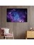 Tekli Yatay Kanvas Duvar Tablosu Uzay Mor Mavi Gökyüzü 1