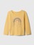 Kız Bebek Sarı %100 Pamuk Gap Logo Grafikli T-Shirt 1