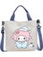 Miniso Co Marka Ip Sanrio Crossbody Çantaları Bir Omuz Çantası Tuval Tuval Öğrenci Taşıyan Satchel Kız Büyük Kapasiteli Paketi Hediye Rengi: FB1-TH0002-5/BEDEN: 23CMX23CMX5CM (Yurt Dışından) 1