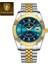 Poedagar Lüks Spor Bilek Için Insan Için Su Geçirmez Aydınlık Tarih Erkekler Izle Kuvars Paslanmaz Çelik Erkek Saatler Erkek Reloj+Boxcolor: 910 Altın Mavi (Yurt Dışından) 1