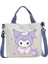 Miniso Co Marka Ip Sanrio Crossbody Çantaları Bir Omuz Çantası Tuval Tuval Öğrenci Taşıyan Satchel Kız Büyük Kapasiteli Paket Hediye Rengi: FB1-TH0002-6/BEDEN: 23CMX23CMX5CM (Yurt Dışından) 1