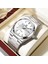 Sıradan Iş Moda Kuvars Bilek Saatleri Altın Hareket Saati Erkekler Lüks Izle Otomatik Saatler Erkek Hediyeler Reloj Hombre Renk: 930-4SILVERY Beyaz (Yurt Dışından) 1