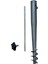 Burgulu Metal Sıkma Aparatlı Plaj Şemsiye Kazığı 32 cm 1