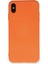 iPhone x Kılıf Nano Içi Kadife Silikon - Turuncu 1