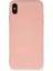 iPhone x Kılıf Nano Içi Kadife Silikon - Pudra 1