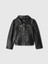 Kız Bebek Siyah Icon Balon Kol Vegan Deri Ceket 1