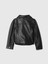 Kız Bebek Siyah Icon Balon Kol Vegan Deri Ceket 3