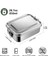 28OZ Bento Kutusu, Gençler Için Paslanmaz Çelik Öğle Yemeği Kutusu, 2 Esnek Bölmeli Metal Bento Kutusu, 850ML Öğle Yemeği Kutusu (Yurt Dışından) 3