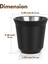 80ML Paslanmaz Çelik Espresso Fincan Seti - 2 Paket Çift Duvarlı 304 Paslanmaz Çelik Demitasse Fincanları 2.7oz, Siyah (Yurt Dışından) 3