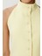 Halter Yaka Dokuma Yelek LYY0096 Sarı 3
