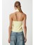 Halter Yaka Dokuma Yelek LYY0096 Sarı 4