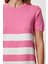 Çizgili Esnek Mini Triko Elbise LUB0165 Pembe 4